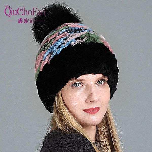 beanie/skull caps russian women natural rex fur hat winter real cap girl striped big ball knitted, Blue;gray
beanie/skull caps russian women natural rex fur hat winter real cap girl striped big ball knitted, Blue;gray