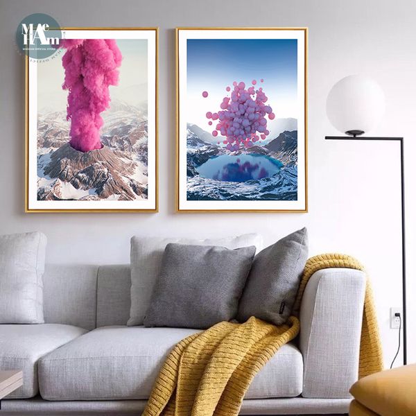 nordic canvas painting pink balloon volcano blue smoke prints art posters prints landscape art wall picture living room decor
nordic canvas painting pink balloon volcano blue smoke prints art posters prints landscape art wall picture living room decor
