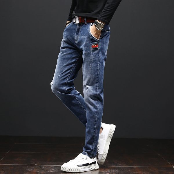 autumn and winter men's and jeans jeans korean slim straight pants fashionable casual trend elastic mid waist pants 8cq6t, Blue
autumn and winter men's and jeans jeans korean slim straight pants fashionable casual trend elastic mid waist pants 8cq6t, Blue