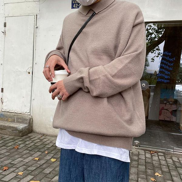 2020 winter new youth popular korean men's pure color lapel simple knitwear fashion casual pullover brown/white/gray/black1, White;black
2020 winter new youth popular korean men's pure color lapel simple knitwear fashion casual pullover brown/white/gray/black1, White;black
