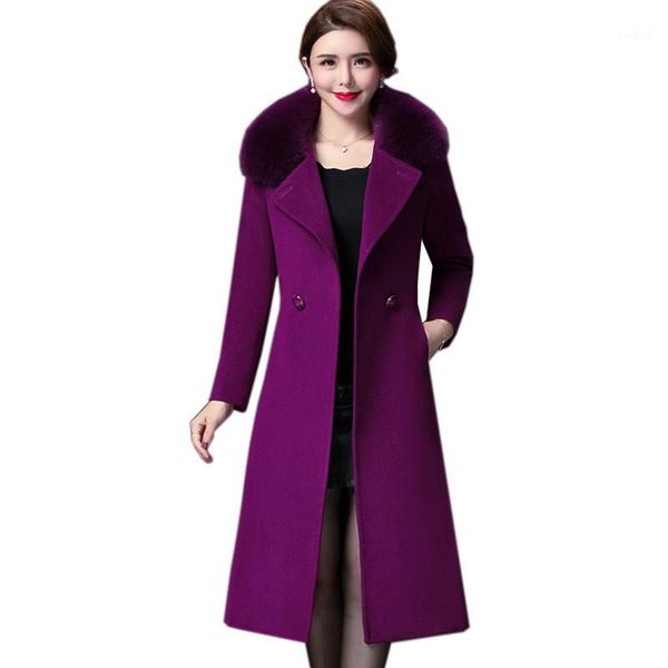 new 2020 women long wool coat fashion fur collar solid high-grade ladies winter coats big size woollen keep warm overcoat yf3391, Black
new 2020 women long wool coat fashion fur collar solid high-grade ladies winter coats big size woollen keep warm overcoat yf3391, Black
