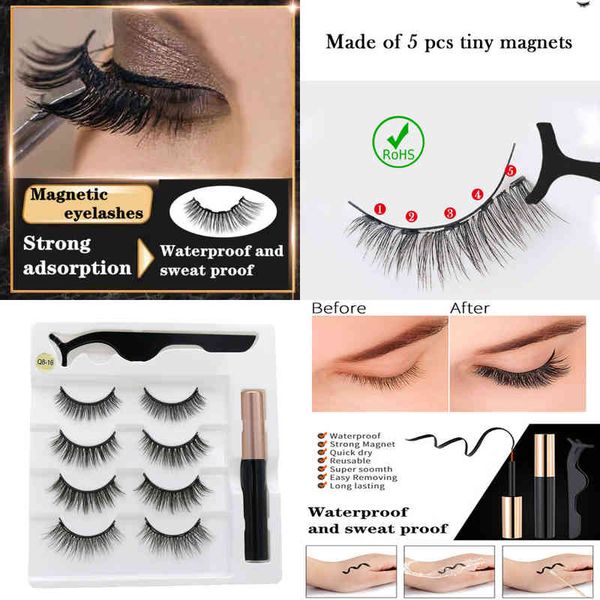 fake eyelashes 4 pairs of magnetic makeup +liquid eyeliner and tweezers natural handmade 220226
fake eyelashes 4 pairs of magnetic makeup +liquid eyeliner and tweezers natural handmade 220226