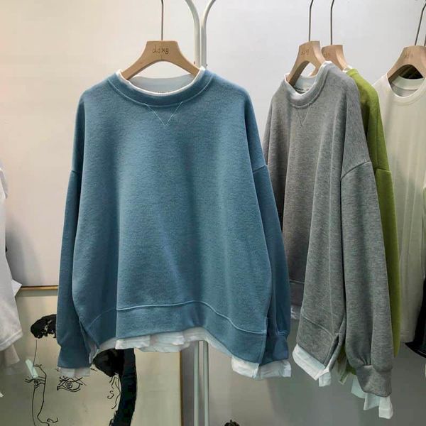 women's hoodies & sweatshirts fake two-piece sweatshirt women spring autumn 2021 korean version loose thin section solid color wild co, Black
women's hoodies & sweatshirts fake two-piece sweatshirt women spring autumn 2021 korean version loose thin section solid color wild co, Black