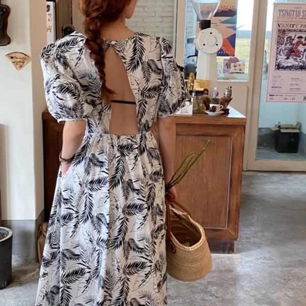 new hawaii style of retro-holiday standard sheet round collar casual short sleeve waistline women's design elastic waistband summer wqz, Black;gray
new hawaii style of retro-holiday standard sheet round collar casual short sleeve waistline women's design elastic waistband summer wqz, Black;gray