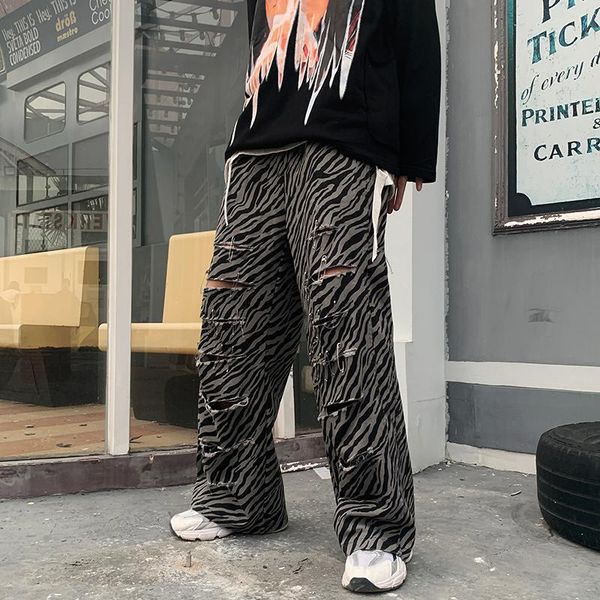 harajuku zebra print hole casual jeans pants mens loose wide-leg streetwear baggy denim trousers straight oversize pants, Blue
harajuku zebra print hole casual jeans pants mens loose wide-leg streetwear baggy denim trousers straight oversize pants, Blue
