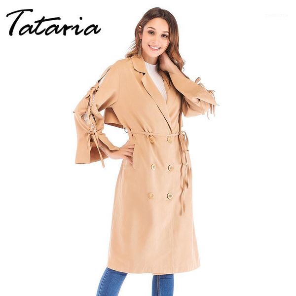 2019 new spring autumn fashion trench femme long outerwear loose clothes for lady with tassel bow khaki trench coat for women1, Tan;black
2019 new spring autumn fashion trench femme long outerwear loose clothes for lady with tassel bow khaki trench coat for women1, Tan;black