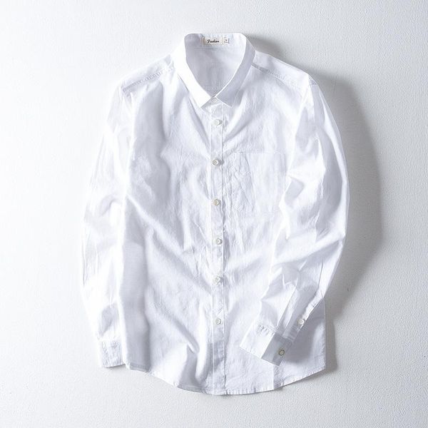 men's casual shirts 2021 spring autumn mens long sleeve linen cotton comfortable fabric slim fit shirt male's, White;black
men's casual shirts 2021 spring autumn mens long sleeve linen cotton comfortable fabric slim fit shirt male's, White;black