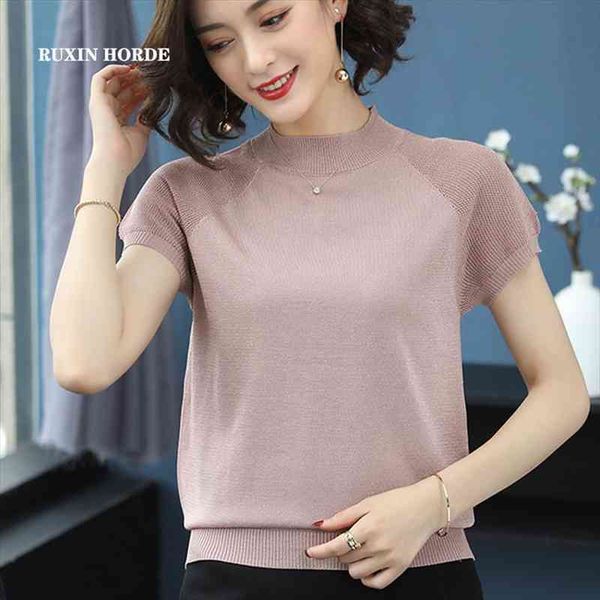 ice silk knitwear short sleeve thin half high collar brief paragraph pure color sweater-shirt summer women clothing, White;black
ice silk knitwear short sleeve thin half high collar brief paragraph pure color sweater-shirt summer women clothing, White;black