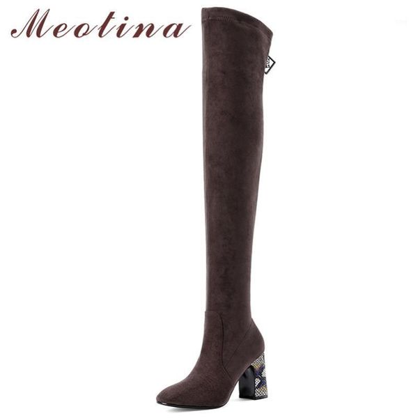 meotina winter thigh high boots women genuine leather zip thick heel over the knee boots slim stretch super high heel shoes lady1, Black
meotina winter thigh high boots women genuine leather zip thick heel over the knee boots slim stretch super high heel shoes lady1, Black
