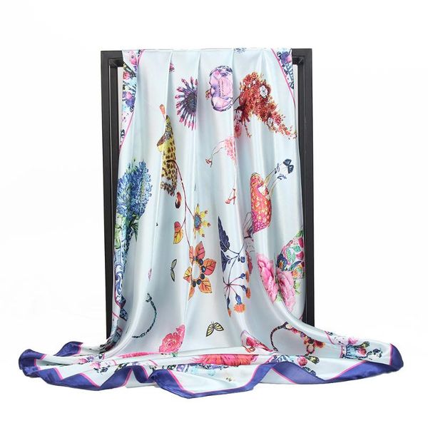 scarves fashion shawl for women floral print silk hijab scarf female 90x90cm square kerchief head scarfs fj334, Blue;gray
scarves fashion shawl for women floral print silk hijab scarf female 90x90cm square kerchief head scarfs fj334, Blue;gray