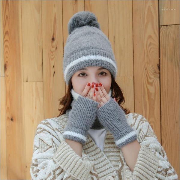 girls thicken ski cap 2020 new fashion fur pompoms winter wool women beanie hats female skullies warm gloves scarf knit hat set1, Blue;gray
girls thicken ski cap 2020 new fashion fur pompoms winter wool women beanie hats female skullies warm gloves scarf knit hat set1, Blue;gray