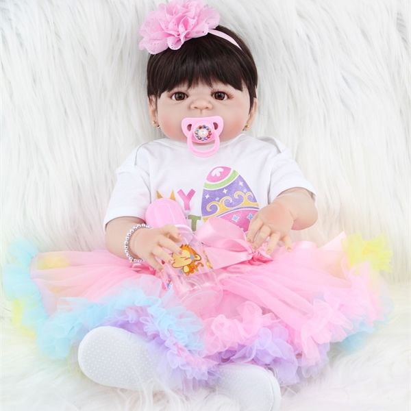 55cm full silicone bebe reborn girl doll 22" realistic newborn baby princess toddler lovely easter eggs clothes birthday gift 1011
55cm full silicone bebe reborn girl doll 22" realistic newborn baby princess toddler lovely easter eggs clothes birthday gift 1011
