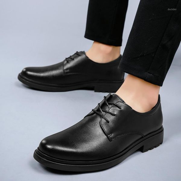 man dress shoes rubber man business genuine lether shoes flats cow leather wedding party office for big size 491, Black 
man dress shoes rubber man business genuine lether shoes flats cow leather wedding party office for big size 491, Black
