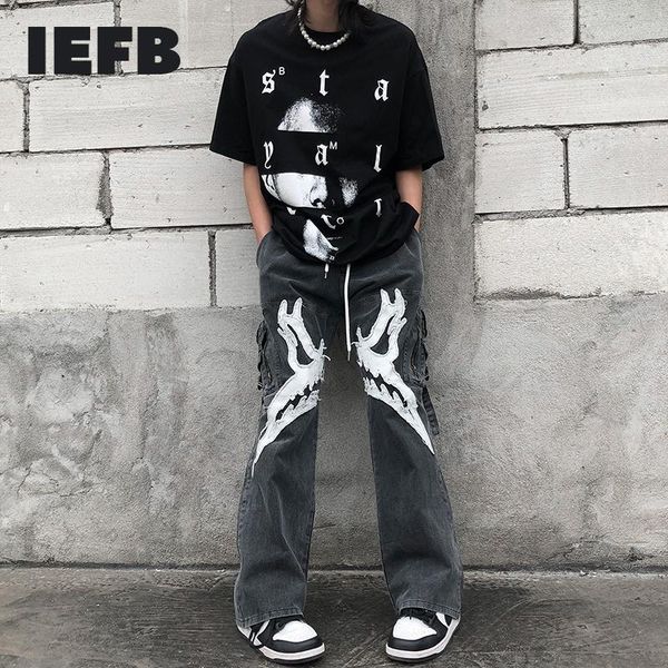 men's jeans iefb high street clothes embroidered workwear fashion loose hiphop elastic waist denim pants male 2021 9y5533, Blue
men's jeans iefb high street clothes embroidered workwear fashion loose hiphop elastic waist denim pants male 2021 9y5533, Blue
