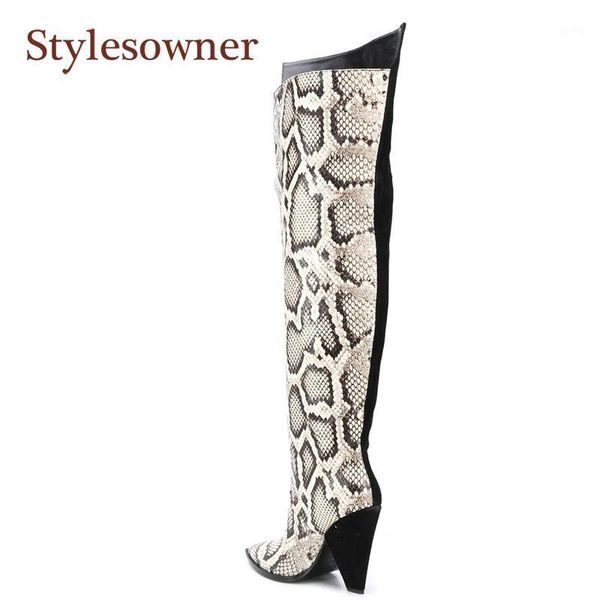 new genuine leather knee-high motorcycle boots super high-heels pointed-toe flock mixed microfiber long boots for woman winter1, Black
new genuine leather knee-high motorcycle boots super high-heels pointed-toe flock mixed microfiber long boots for woman winter1, Black