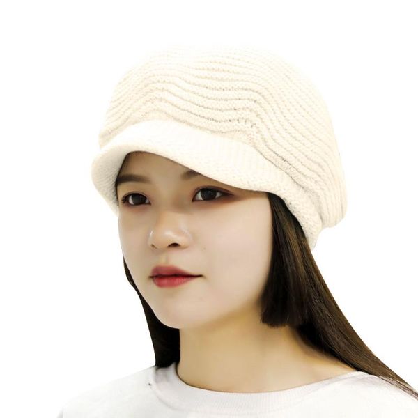 berets design fashion women's winter warm solid thicken soft wool knit hat windproof cap christmas gifts, Blue;gray
berets design fashion women's winter warm solid thicken soft wool knit hat windproof cap christmas gifts, Blue;gray