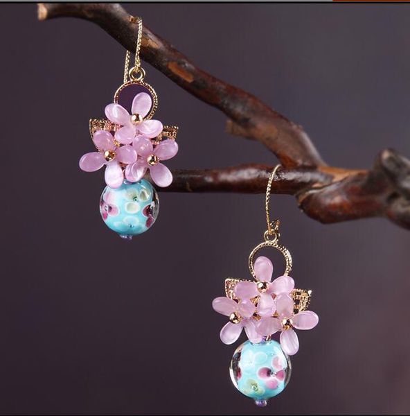 2020 new vintage floret earring ancient style eardrop short style small glass pink refreshing temperament super fairy summer earring 142, Silver
2020 new vintage floret earring ancient style eardrop short style small glass pink refreshing temperament super fairy summer earring 142, Silver