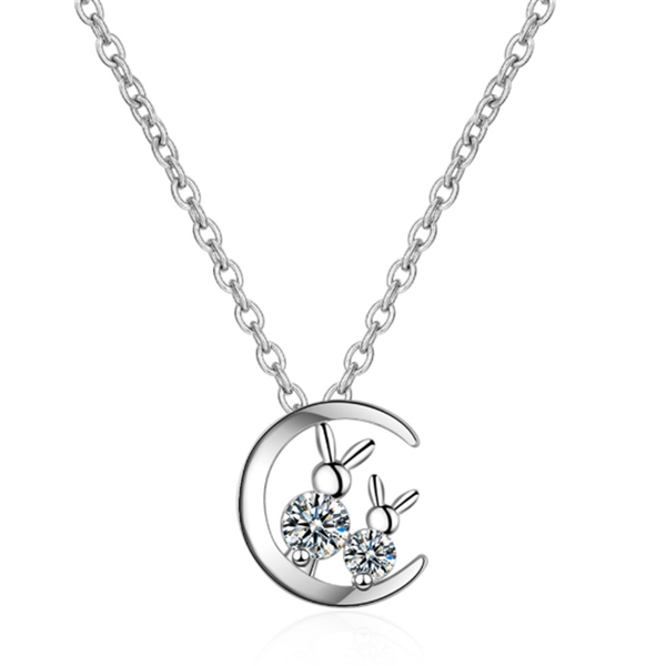 pendant necklaces net red fresh and simple personality temperament lovely two-color moon for women silver plated se077
pendant necklaces net red fresh and simple personality temperament lovely two-color moon for women silver plated se077