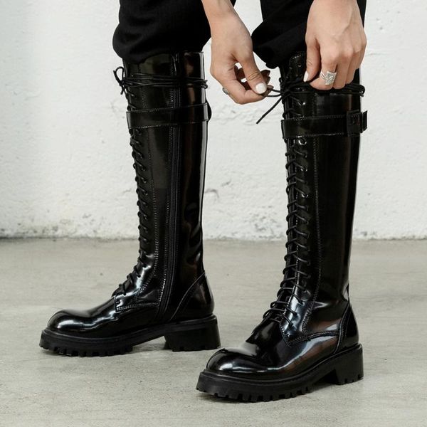 brand new genuine leather thick skidproof sole chunky heels platform cow skin motorcycles boots fashion winter boots shoes women, Black
brand new genuine leather thick skidproof sole chunky heels platform cow skin motorcycles boots fashion winter boots shoes women, Black