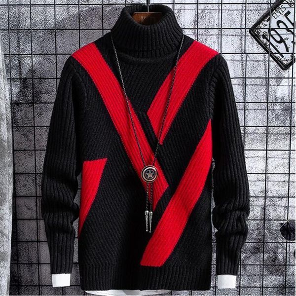 fjun winter thick warm sweaters men turtleneck casual patchwork new christmas sweater loose pullover male knitwear brand clothes1, White;black
fjun winter thick warm sweaters men turtleneck casual patchwork new christmas sweater loose pullover male knitwear brand clothes1, White;black