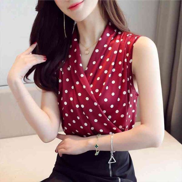 korean silk wonen blouses women sleeveless satin blouse summer woman v neck ploka dot blouse blusas mujer de moda, White
korean silk wonen blouses women sleeveless satin blouse summer woman v neck ploka dot blouse blusas mujer de moda, White