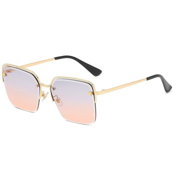 sunglasses metal square men women fashion glasses brand designer retro half frame eyewear uv400, White;black 
sunglasses metal square men women fashion glasses brand designer retro half frame eyewear uv400, White;black