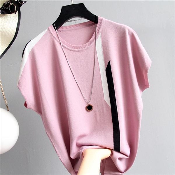thin knitted cotton striped t shirt batwing sleeve tshirt women 2020 summer casual t shirt female tee femme, White
thin knitted cotton striped t shirt batwing sleeve tshirt women 2020 summer casual t shirt female tee femme, White