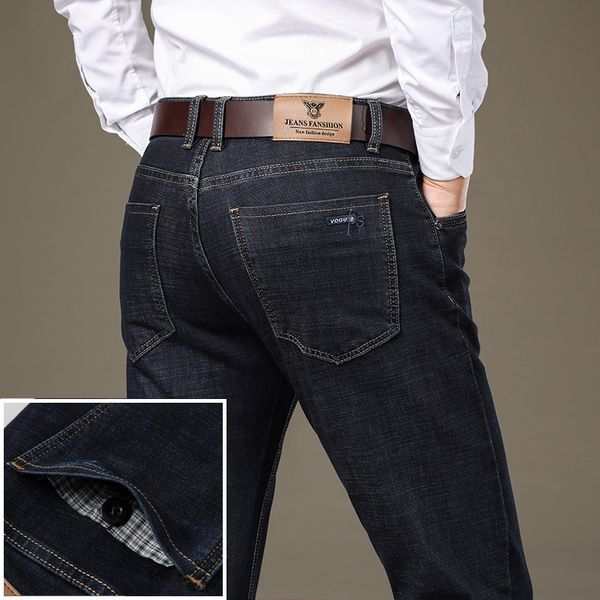 autumn winter new men's business straight jeans and jeans tube loose thick young and middle-aged high waist elastic black trousers zf9o, Blue
autumn winter new men's business straight jeans and jeans tube loose thick young and middle-aged high waist elastic black trousers zf9o, Blue