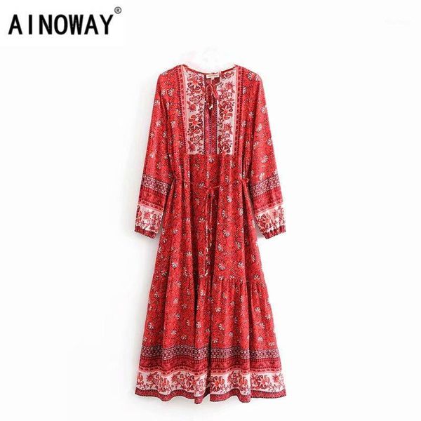 vintage chic women elegant lace-up tassel floral print beach bohemian maxi dress ladies rayon boho dress vestidos1, Black;gray
vintage chic women elegant lace-up tassel floral print beach bohemian maxi dress ladies rayon boho dress vestidos1, Black;gray