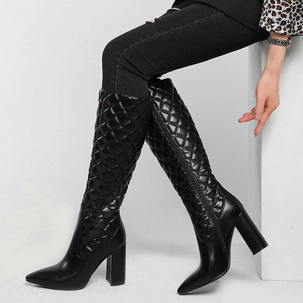 boots 2021 autumn pu leather women fashion zipper knee high thick heel pointed toe winter lady long black white
boots 2021 autumn pu leather women fashion zipper knee high thick heel pointed toe winter lady long black white