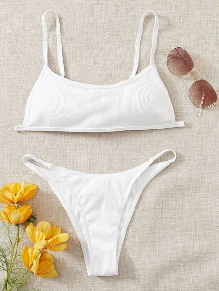 rib thong bikini swimsuit f1ju#, White;black
rib thong bikini swimsuit f1ju#, White;black