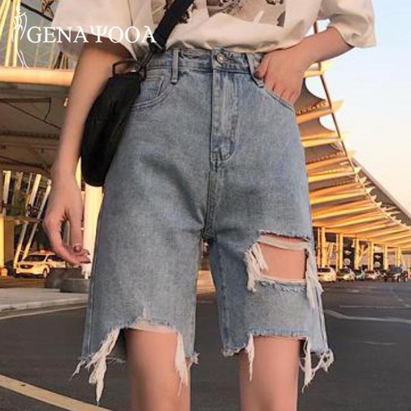women's shorts genayooa vintage demin jeans high waist ripped hole women streetwear casual loose biker 2021 summer, White;black
women's shorts genayooa vintage demin jeans high waist ripped hole women streetwear casual loose biker 2021 summer, White;black