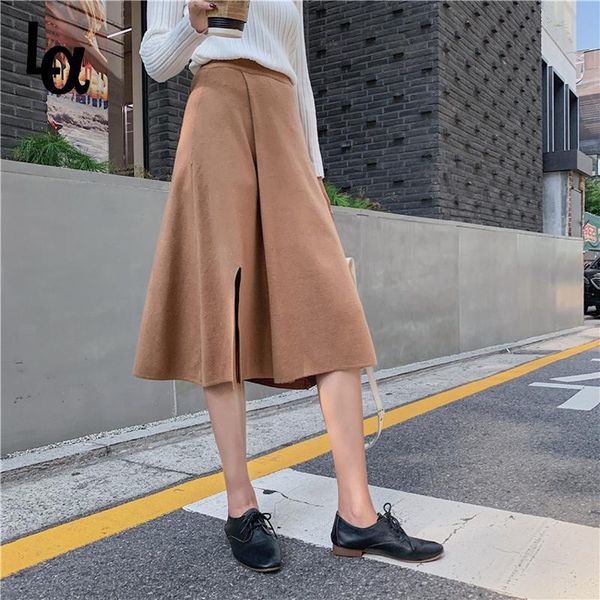 luck a 2020 winter women skirt elastic waist knitted skirt female warm a-line split mid-length skirts sweater midi, Black
luck a 2020 winter women skirt elastic waist knitted skirt female warm a-line split mid-length skirts sweater midi, Black