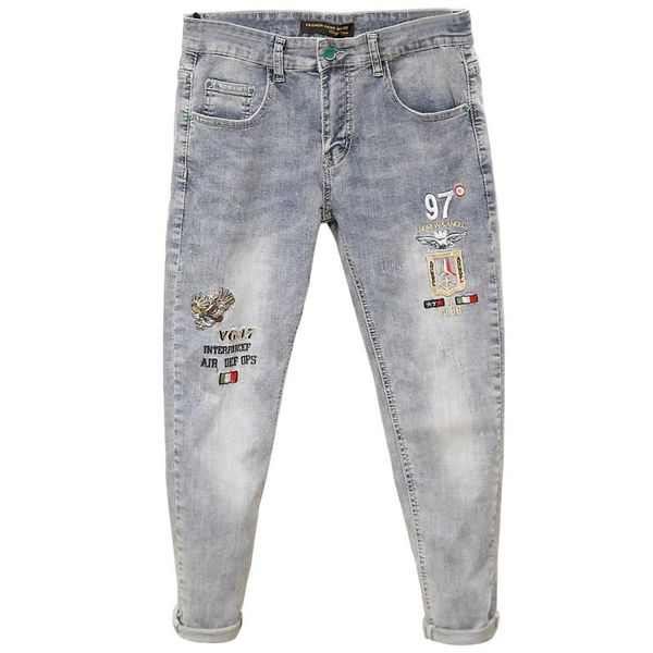 men's jeans k10306 fashion 2021 runway european design party style clothing, Blue
men's jeans k10306 fashion 2021 runway european design party style clothing, Blue