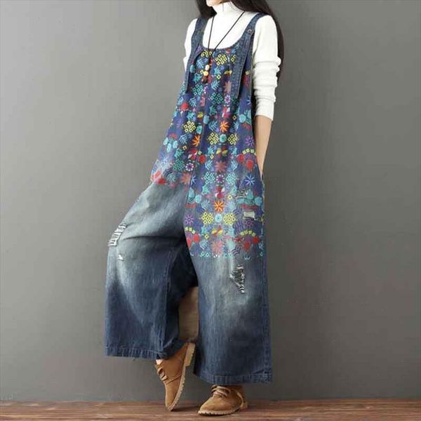 vintage printed holes ripped jean jumpsuit plus size wide legs bib overalls for women drop crotch denim rompers, Black;white
vintage printed holes ripped jean jumpsuit plus size wide legs bib overalls for women drop crotch denim rompers, Black;white
