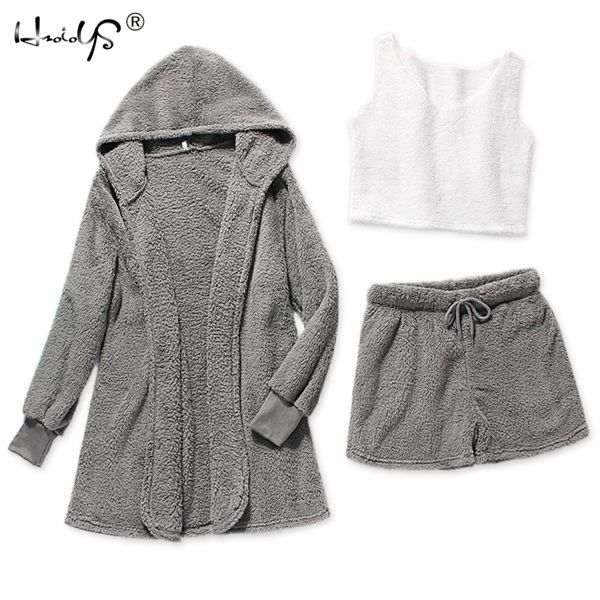 winter pajamas set women sleepwear warm flannel long sleeves robe vest short pants pajamas pink cute homewear velvet home suit q1217, Black;red
winter pajamas set women sleepwear warm flannel long sleeves robe vest short pants pajamas pink cute homewear velvet home suit q1217, Black;red