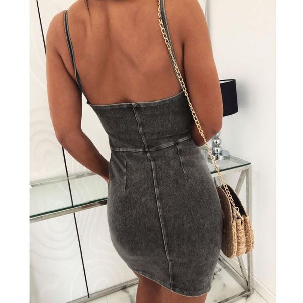 uk fashion women summer bodycon denim look holiday dress ladies party mini dress, Black;gray
uk fashion women summer bodycon denim look holiday dress ladies party mini dress, Black;gray