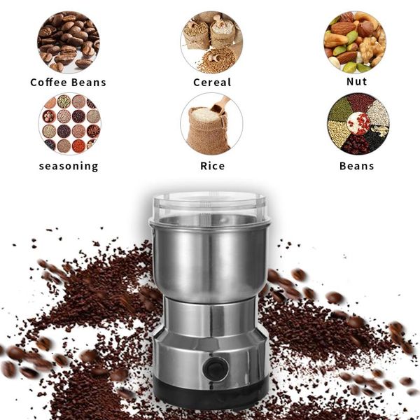new 150w electric coffee grinder spice maker stainless steel coffee beans grinder machine home kitchen tool eu/us plug
new 150w electric coffee grinder spice maker stainless steel coffee beans grinder machine home kitchen tool eu/us plug