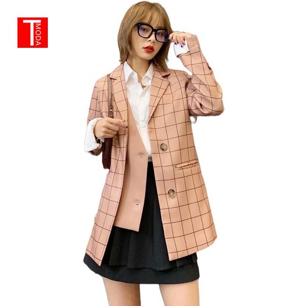 tmoda510 vintage stylish patchwork plaid blazer coat women 2021 fashion notched collar long sleeve female outerwear chic, White;black
tmoda510 vintage stylish patchwork plaid blazer coat women 2021 fashion notched collar long sleeve female outerwear chic, White;black