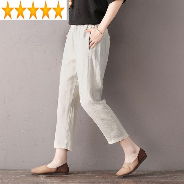 women's pants & capris cotton plus size 2021 loose summer casual vintage solid trousers women hosen pph24, Black;white
women's pants & capris cotton plus size 2021 loose summer casual vintage solid trousers women hosen pph24, Black;white
