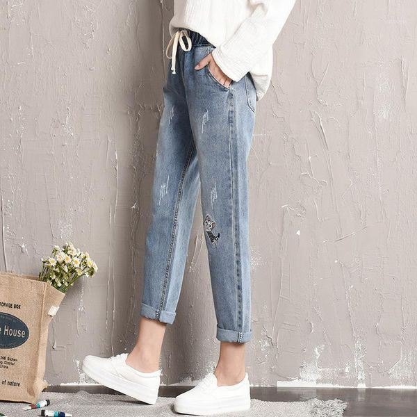 women nine-point jeans new korean version summer thin loose female spring and autumn straight elastic waist ladies jeans1, Blue
women nine-point jeans new korean version summer thin loose female spring and autumn straight elastic waist ladies jeans1, Blue
