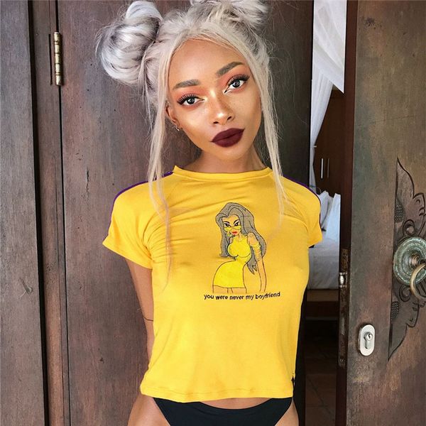 letter printed long sleeve crop women t shirt turtleneck striped summer autumn short shirts casual slim party tees, White
letter printed long sleeve crop women t shirt turtleneck striped summer autumn short shirts casual slim party tees, White
