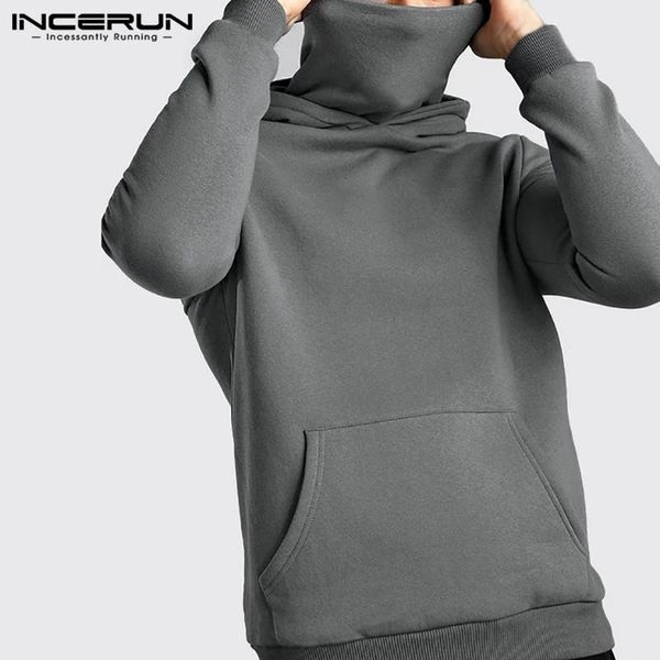 men's hoodies & sweatshirts incerun men leisure long sleeve hooded outwear fashion turtleneck pockets loose pullovers streetwear 5xl, Black
men's hoodies & sweatshirts incerun men leisure long sleeve hooded outwear fashion turtleneck pockets loose pullovers streetwear 5xl, Black