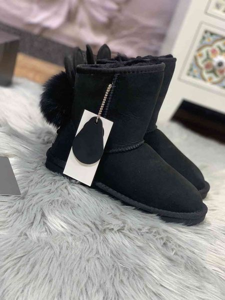 snow boot winter warm boots simple classic women's shoes with lettering trim shoes, Black
snow boot winter warm boots simple classic women's shoes with lettering trim shoes, Black