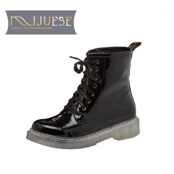 mljuese 2021 women ankle boots patent leather winter short plush round toe lace-up med heels female riding boots size 391, Black
mljuese 2021 women ankle boots patent leather winter short plush round toe lace-up med heels female riding boots size 391, Black