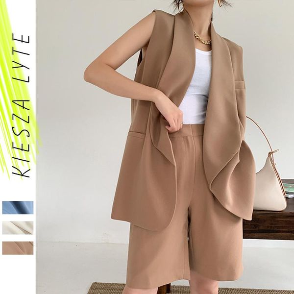 women sleeveless blazer sets 2020 new fashion short pants sets 2 pieces suits blazers casual outwear, White;black
women sleeveless blazer sets 2020 new fashion short pants sets 2 pieces suits blazers casual outwear, White;black