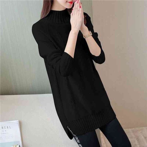 ay1129 spring autumn winter women fashion casual warm nice sweater woman female ol turtleneck oversized sweater korean, White;black
ay1129 spring autumn winter women fashion casual warm nice sweater woman female ol turtleneck oversized sweater korean, White;black
