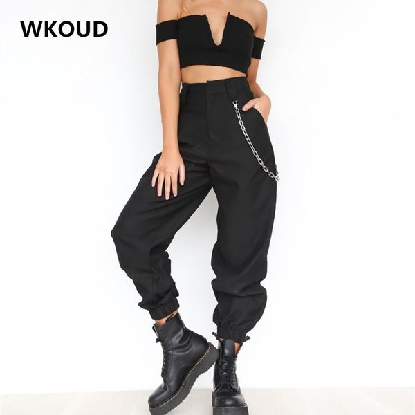 wkoud high waist chain harem pants for women chi loose solid casual trousers sportswear summer thin bottoms female pants p8344 y200418, Black;white
wkoud high waist chain harem pants for women chi loose solid casual trousers sportswear summer thin bottoms female pants p8344 y200418, Black;white