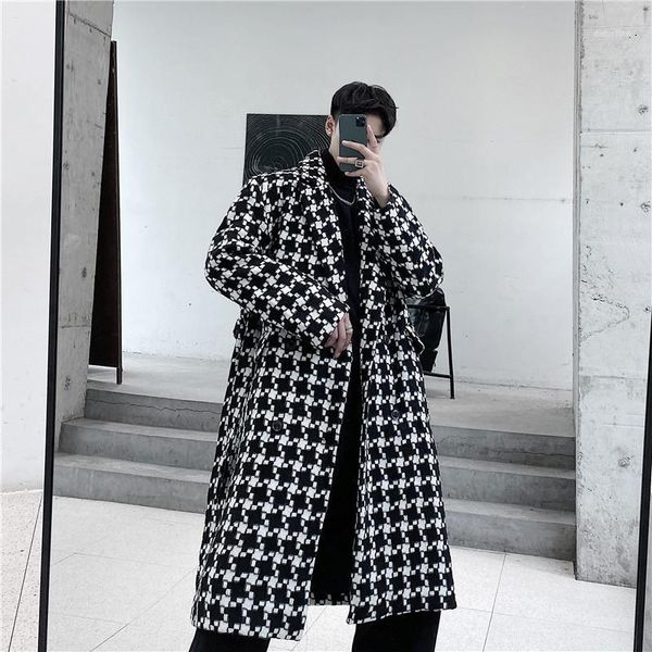 male women streetwear vintage casual loose trenchcoat outerwear men belt woolen thicken long plaid trench coat overcoat1, Tan;black
male women streetwear vintage casual loose trenchcoat outerwear men belt woolen thicken long plaid trench coat overcoat1, Tan;black