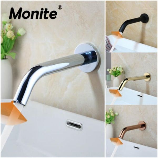 bathroom sink faucets monite gold plated faucet matte black wall mounted sensor automatic touch mixer tap1
bathroom sink faucets monite gold plated faucet matte black wall mounted sensor automatic touch mixer tap1